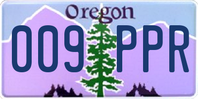 OR license plate 009PPR