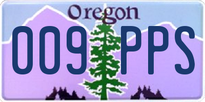OR license plate 009PPS