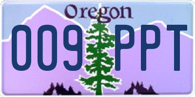 OR license plate 009PPT