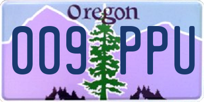 OR license plate 009PPU