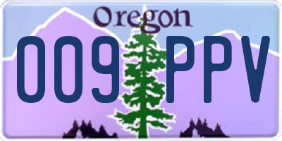 OR license plate 009PPV