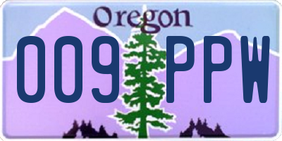 OR license plate 009PPW