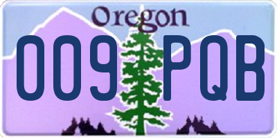 OR license plate 009PQB