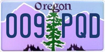 OR license plate 009PQD