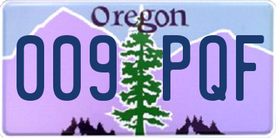 OR license plate 009PQF