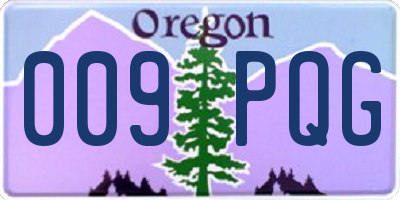 OR license plate 009PQG