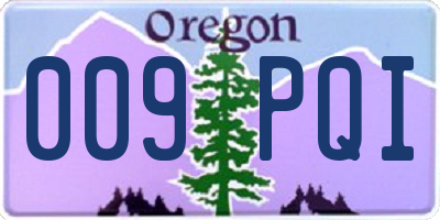 OR license plate 009PQI