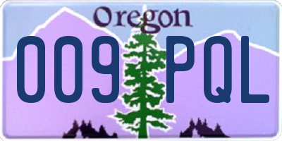 OR license plate 009PQL