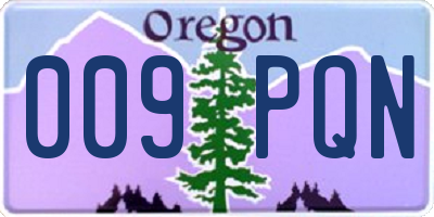 OR license plate 009PQN