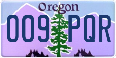 OR license plate 009PQR