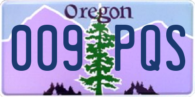 OR license plate 009PQS