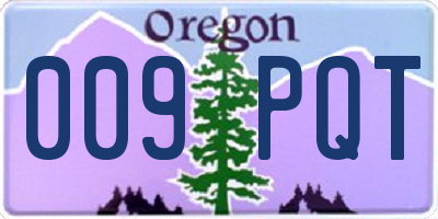 OR license plate 009PQT