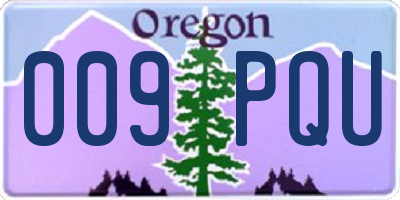 OR license plate 009PQU