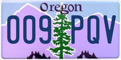 OR license plate 009PQV