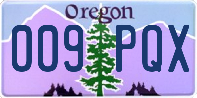 OR license plate 009PQX