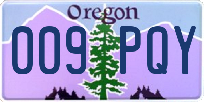 OR license plate 009PQY