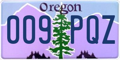 OR license plate 009PQZ