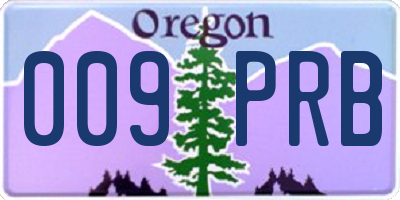 OR license plate 009PRB