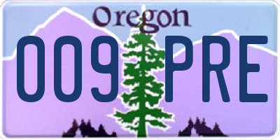 OR license plate 009PRE