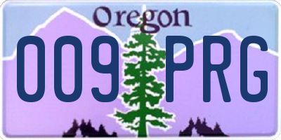 OR license plate 009PRG