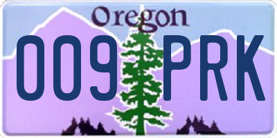 OR license plate 009PRK