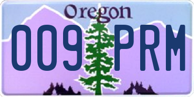 OR license plate 009PRM
