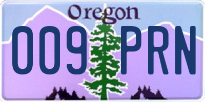 OR license plate 009PRN
