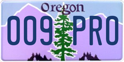 OR license plate 009PRO