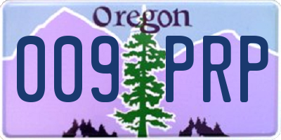 OR license plate 009PRP
