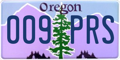 OR license plate 009PRS