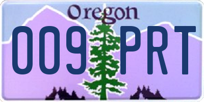 OR license plate 009PRT