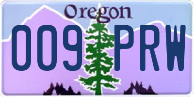 OR license plate 009PRW