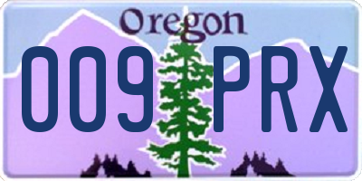 OR license plate 009PRX