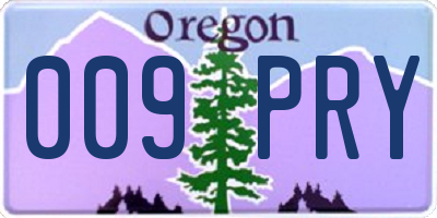 OR license plate 009PRY