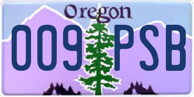 OR license plate 009PSB