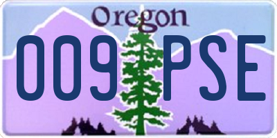 OR license plate 009PSE