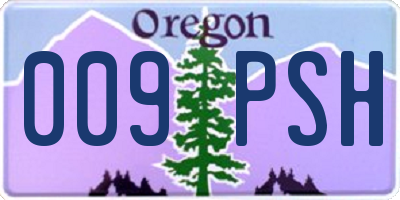 OR license plate 009PSH