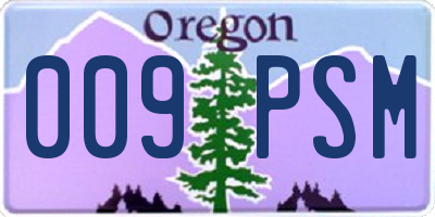 OR license plate 009PSM