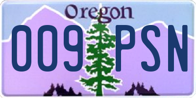 OR license plate 009PSN