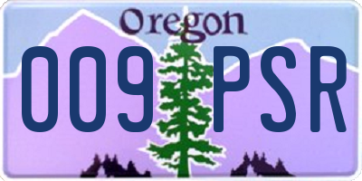 OR license plate 009PSR