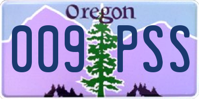 OR license plate 009PSS