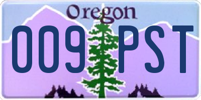 OR license plate 009PST
