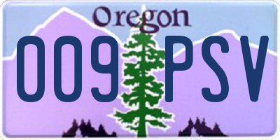 OR license plate 009PSV