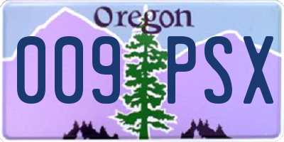 OR license plate 009PSX