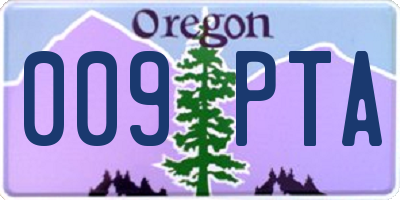 OR license plate 009PTA