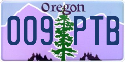 OR license plate 009PTB