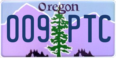 OR license plate 009PTC