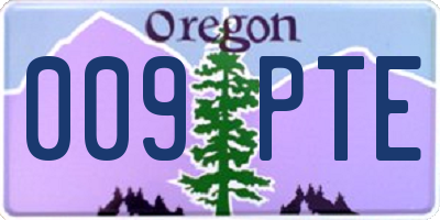 OR license plate 009PTE