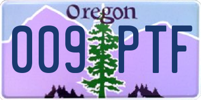 OR license plate 009PTF