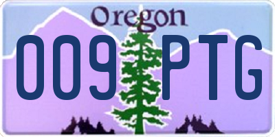 OR license plate 009PTG